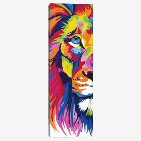 Colorful Lion Portrait Canvas Print #GOO12} by Chelsea Goodrich Canvas Print