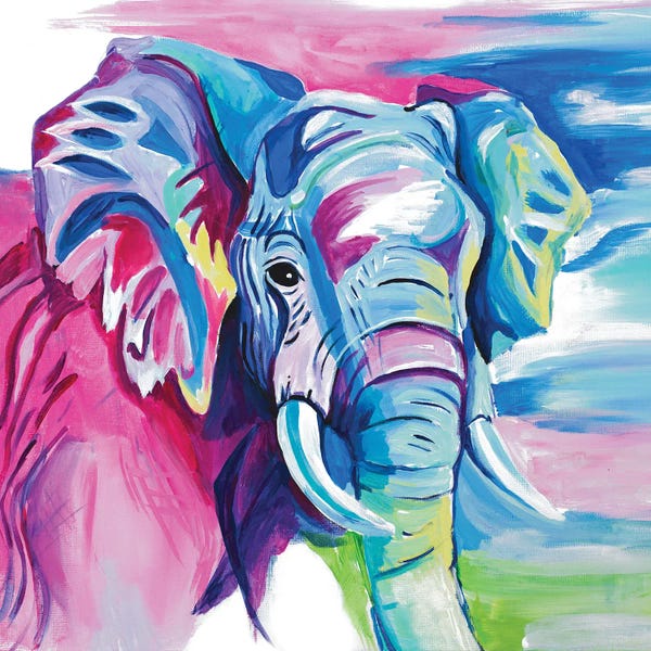 Chelsea Goodrich: Fun Colorful Elephant by Chelsea Goodrich