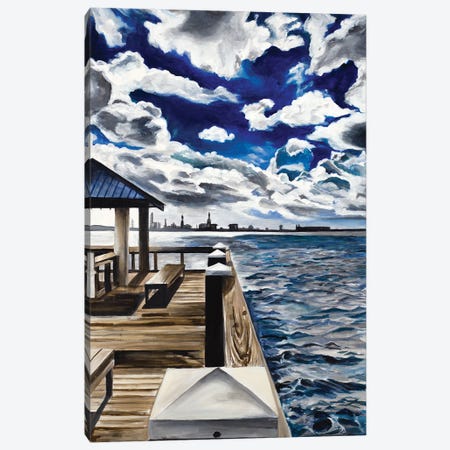 Lake Dock Canvas Print #GOO15} by Chelsea Goodrich Canvas Artwork