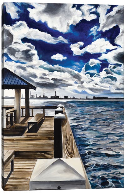 Lake Dock Canvas Art Print
