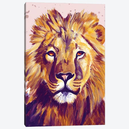 Lion Face Canvas Print #GOO16} by Chelsea Goodrich Canvas Wall Art