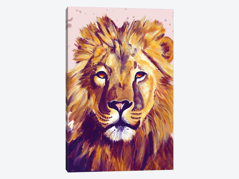 Lion Face by Chelsea Goodrich 1-piece Canvas Print