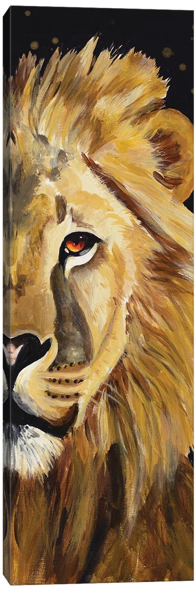 Lion Half Face Canvas Art Print