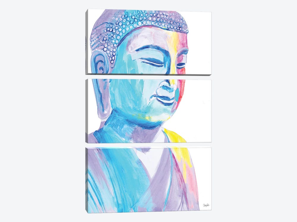 More Vibrant Buddha by Chelsea Goodrich 3-piece Canvas Print