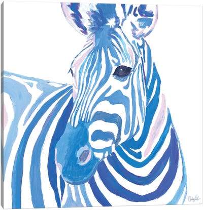 Vibrant Zebra Canvas Art Print