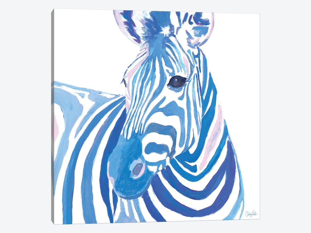 Vibrant Zebra by Chelsea Goodrich 1-piece Canvas Artwork