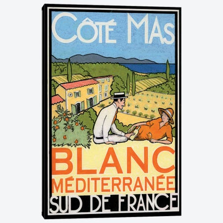 Blanc Méditerranée Canvas Print #GOT1} by Jean-Pierre Got Canvas Artwork