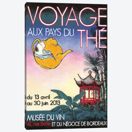 Voyage aux pays des thés Canvas Print #GOT27} by Jean-Pierre Got Canvas Wall Art