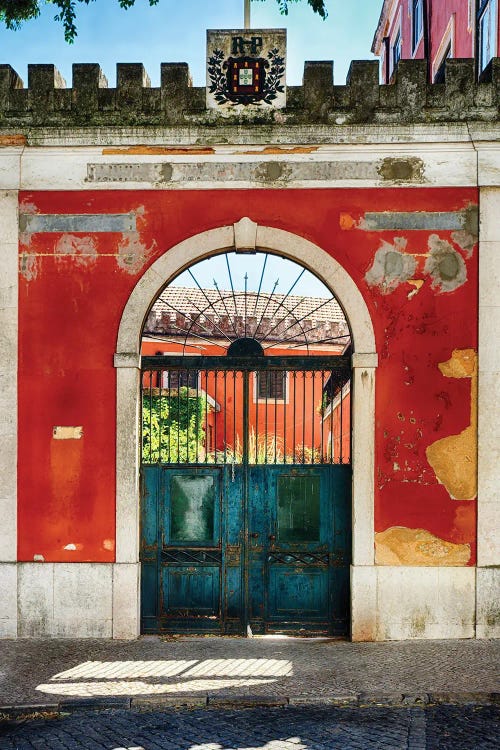 House Gate In Alfama District, Lisbon, Portugal