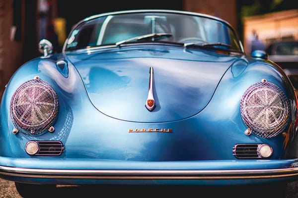 George Oze: Classic Beauty With Smooth Curves And Blue Metallic Shine, Porsche III56 Cabriolet by George Oze