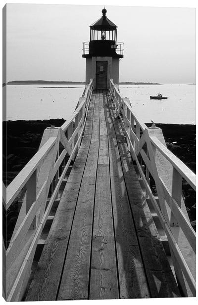 Lightstation and a Boat, Port Clyde, Maine Canvas Art Print - George Oze
