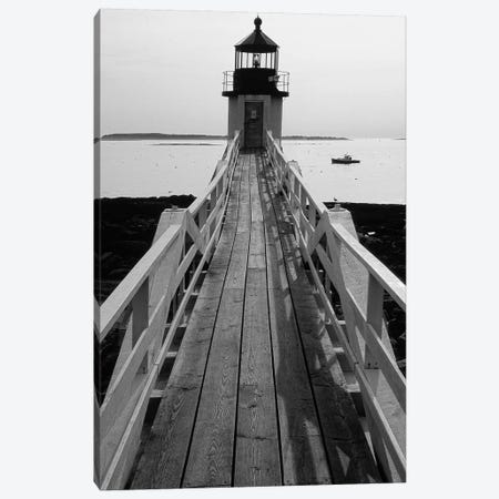 Lightstation and a Boat, Port Clyde, Maine Canvas Print #GOZ115} by George Oze Canvas Wall Art