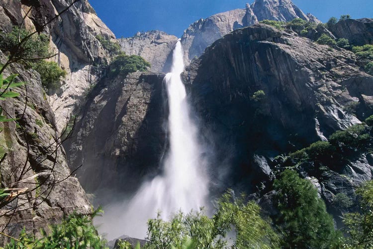 Low Angle View of the Yosemite Fallas, California