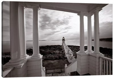 Marshall Point Sunset Viewed from the Keeper's House, Port Clyde, Maine Canvas Art Print - George Oze