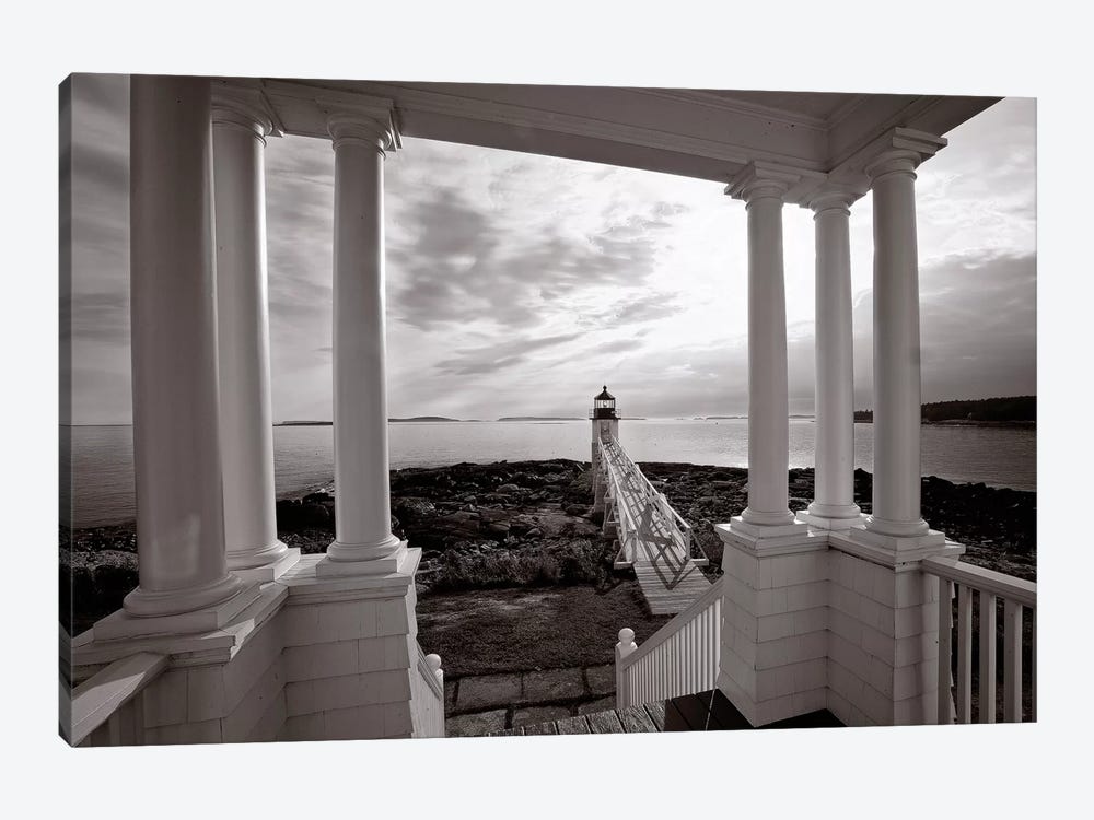 Marshall Point Sunset Viewed from the Keeper's House, Port Clyde, Maine by George Oze 1-piece Canvas Print