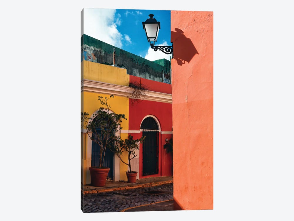 Old San Juan Street Corner, Puerto Rico by George Oze 1-piece Canvas Print