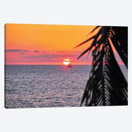 Pacific Coast Sunset, Puerto Vallarta, Mexico Canvas Print #GOZ142} by George Oze Canvas Artwork