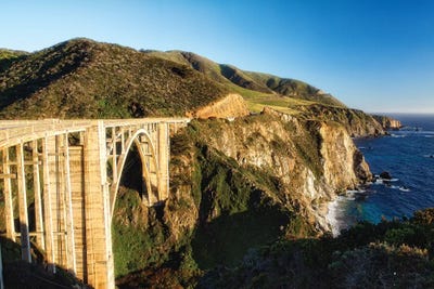 Panoramic View of Big Sur Coast at the Bixby Creek Bridge, California by George Oze canvas print