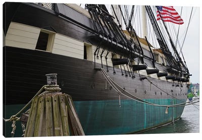Port Side Close Up View of the USS Constellation Warship, Baltimore Harbor, Maryland Canvas Art Print - George Oze