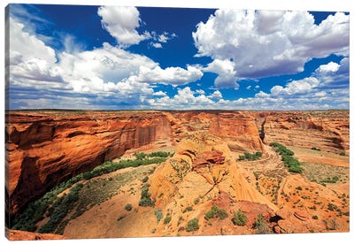 Red Sandstone Canyon, Canyon De Chelly, Arizona Canvas Art Print - Canyon Art