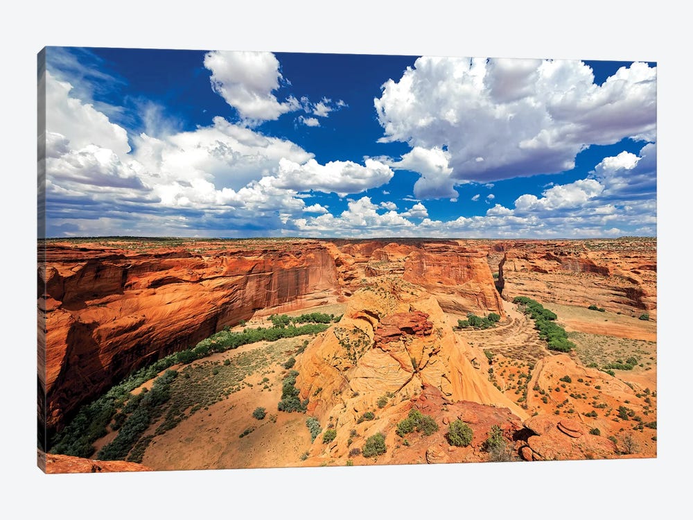 Red Sandstone Canyon, Canyon De Chelly, Arizona by George Oze 1-piece Canvas Art