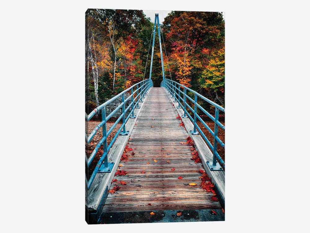 Bemis Bridge Over the Saco River, Hart's Location, New Hampshire by George Oze 1-piece Canvas Wall Art