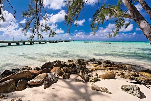 Rocky Beaches: Rum Point Jetty as Viewed from the Shore, Cayman Islands by George Oze