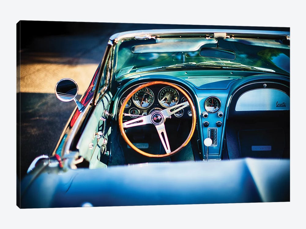Sophisticated American Classic Car Interior by George Oze 1-piece Canvas Print