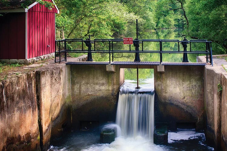 Spring Canal Lock Scene 