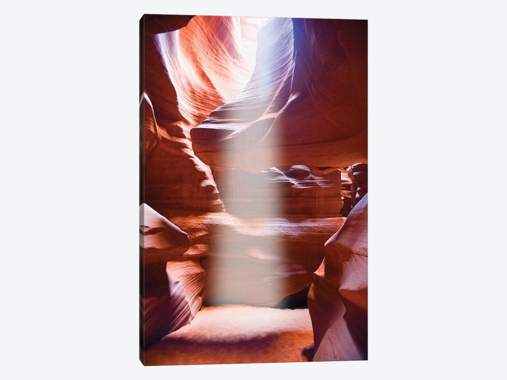 Sun Beam in Slot Canyon, Upper Antelop Canyon, Arizona by George Oze 1-piece Canvas Art Print