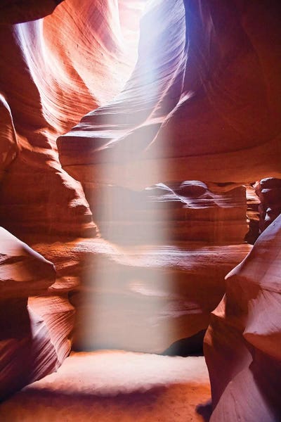 George Oze: Sun Beam in Slot Canyon, Upper Antelop Canyon, Arizona by George Oze