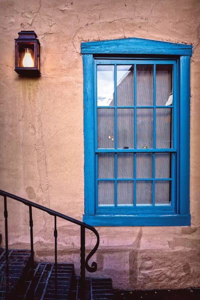 New Mexico: Blue Window, Santa Fe, New Mexico by George Oze