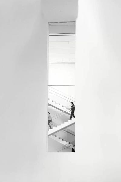 Urban Staircase by George Oze metal wall art