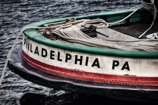 George Oze: Bow of a Tugboat by George Oze