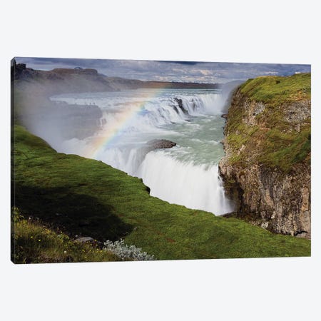 View of the Gulfoss Waterfall, Iceland Canvas Print #GOZ223} by George Oze Art Print