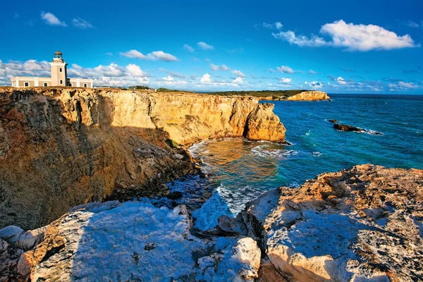 George Oze: View of the Los Morillos Lighthouse, Cabo Rojo, Puerto Rico by George Oze