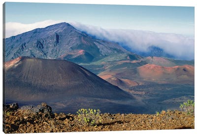 Volcanoes of Haleakala National Park, Maui, Hawaii Canvas Art Print - Volcano Art