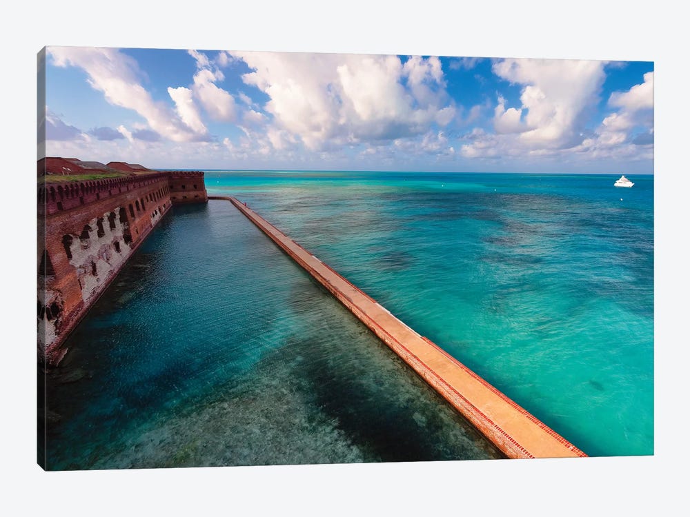Walls of Fort Jefferson, Dry Tortugas, Florida by George Oze 1-piece Canvas Artwork