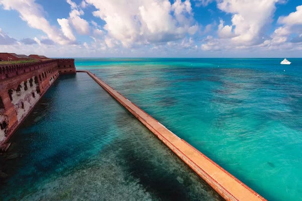 Florida: Walls of Fort Jefferson, Dry Tortugas, Florida by George Oze