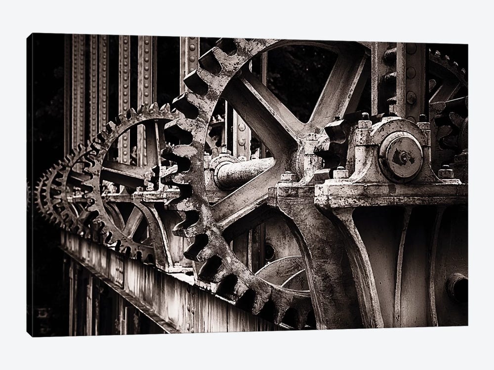 Gear Of A Sluice Gate On The Rhone River by George Oze 1-piece Canvas Art