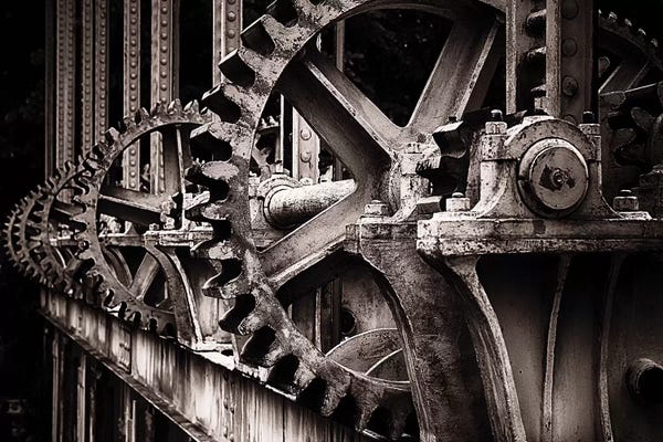 George Oze: Gear Of A Sluice Gate On The Rhone River by George Oze