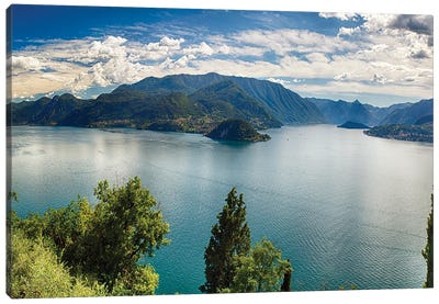Lake Como Panoramic View Canvas Art Print - George Oze