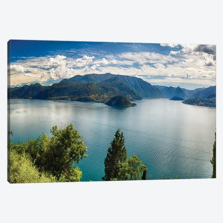 Lake Como Panoramic View Canvas Print #GOZ262} by George Oze Art Print
