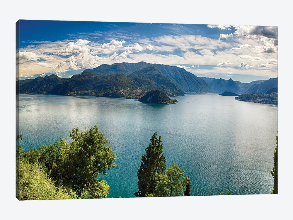 Lake Como Panoramic View by George Oze 1-piece Canvas Artwork