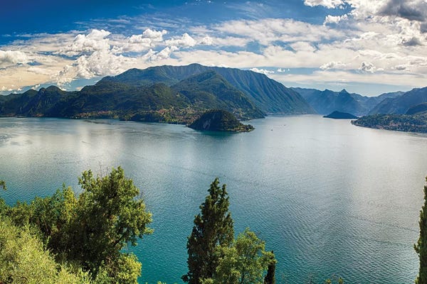 Lombardy: Lake Como Panoramic View by George Oze