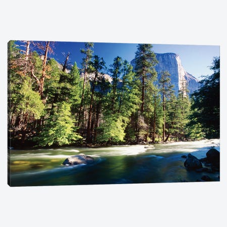 Merced River With The El Capitan, Yosemite National Park, California Canvas Print #GOZ266} by George Oze Canvas Artwork