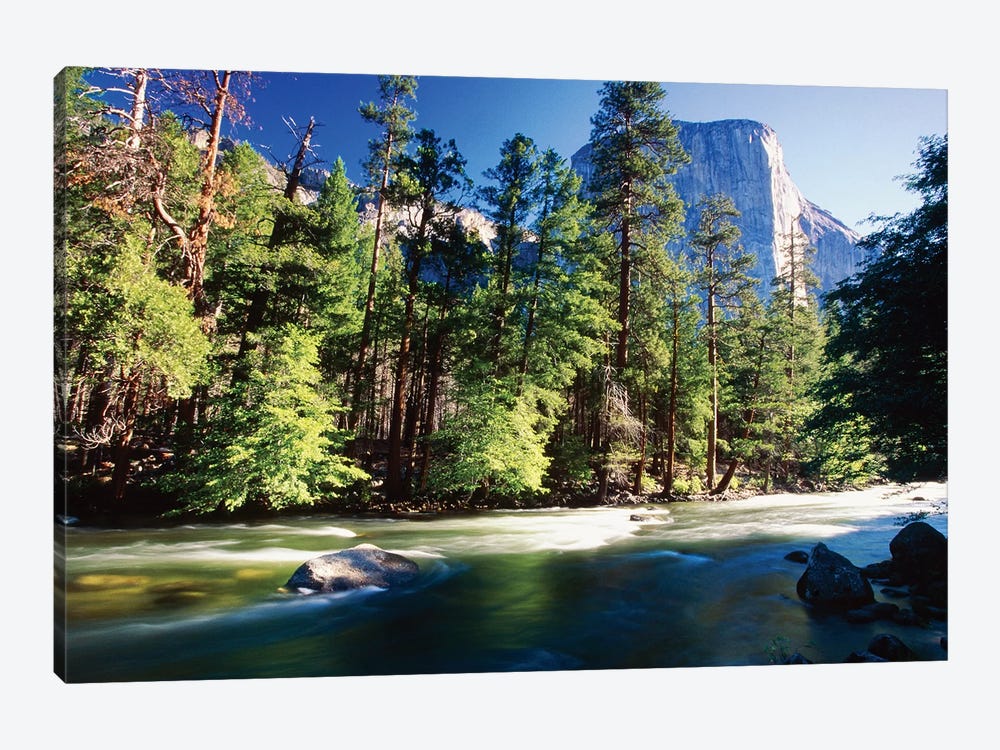 Merced River With The El Capitan, Yosemite National Park, California by George Oze 1-piece Canvas Wall Art