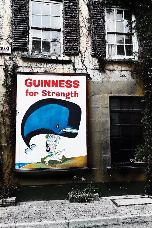 Old Guiness Sign On A House, Kinsale, Coubty Cork, Republic Of Ireland by George Oze wall art