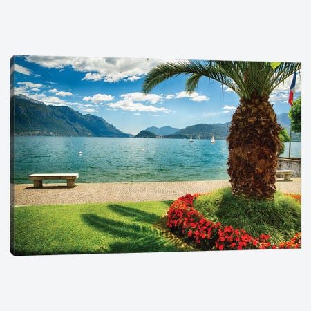Scenic View Of Lake Como From Park, Maggiore, Lake Como, Lombardy, Italy Canvas Print #GOZ280} by George Oze Canvas Art Print