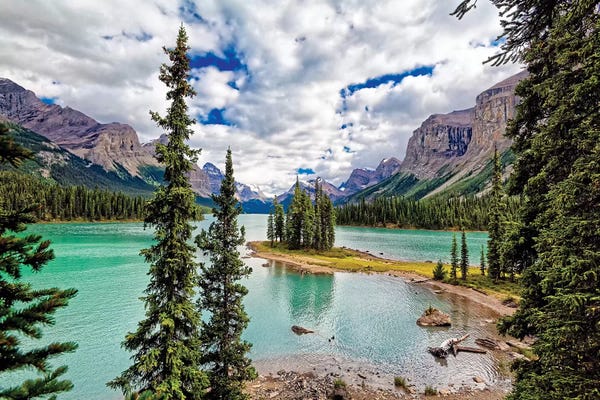 Canada: Spirit Island View, Maligne Lake, Alberta, Canada by George Oze